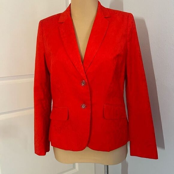 The 7th Avenue Design Studio New York and Co Red Cotton Blazer - Picture 1 of 6